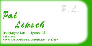 pal lipsch business card