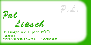 pal lipsch business card